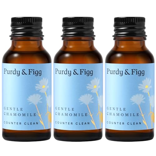 Purdy & Figg | Counter Clean Mixed Refill Kit | All-Purpose Cleaning Spray with Organic Essential Oils | Natural & Non-Toxic | Home & Kitchen Countertops | Gentle Chamomile Scents | Pack of 3 |