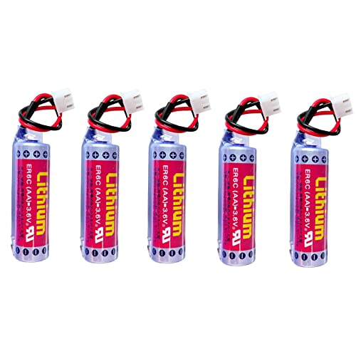 （5Pcs） ER6C AA 3.6V 1800mAh F2-40BL Battery for Maxell FX PLC Special Lithium Battery