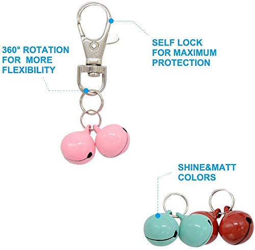 Barleygoo 30 Pack Pet Cat Dog Collar Bells For Potty Training, Colourful Cat Charm Bells For Collars Necklace Pendant Candy Colors #TOP3