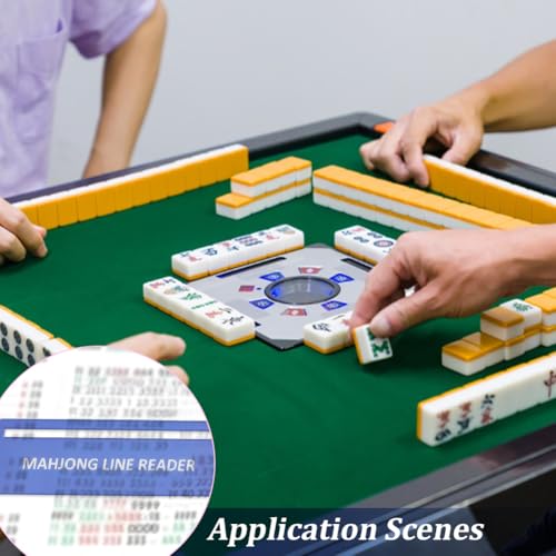 12 piezas Mahjong Line Finder guía con ranura para reglas plástico miniatura 5