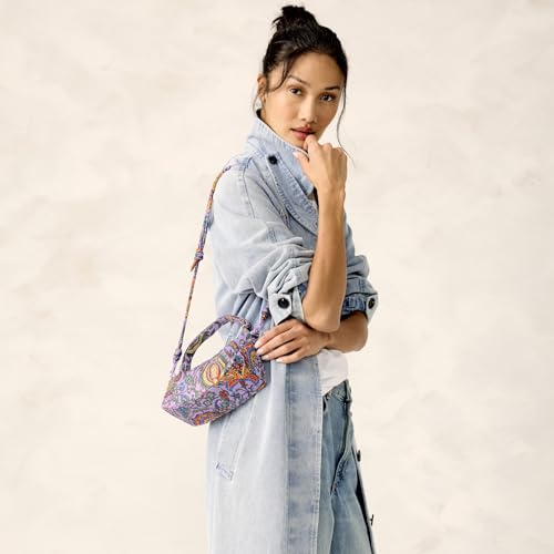 Image of Vera Bradley Women's Premium Cotton Roxbury Crescent Crossbody Bag