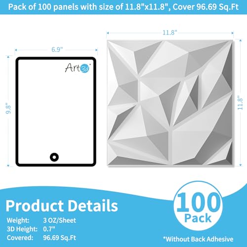 Paneles decorativos 3D de PVC Art3d para pared interior 4