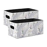 Boîtes pliables : si vous n'utilisez pas ces bacs de rangement, ils peuvent être pliés pour un rangement facile, notre boîte de rangement robuste ne se replie pas à plat, mais également facile à assembler. Ils peuvent cacher et contenir beaucoup d'encombrement, libérer beaucoup d'espace et garder tout organisé. Nos paniers de rangement en tissu sont légers et gardent les articles ménagers tels que les cosmétiques, les ustensiles de cuisine et les accessoires de salle de bain propres et organisés.