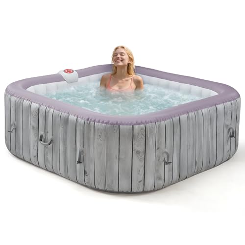 BTMWAY 73" Inflatable Hot Tub,4-6 Person, Portable Outdoor Spa with
