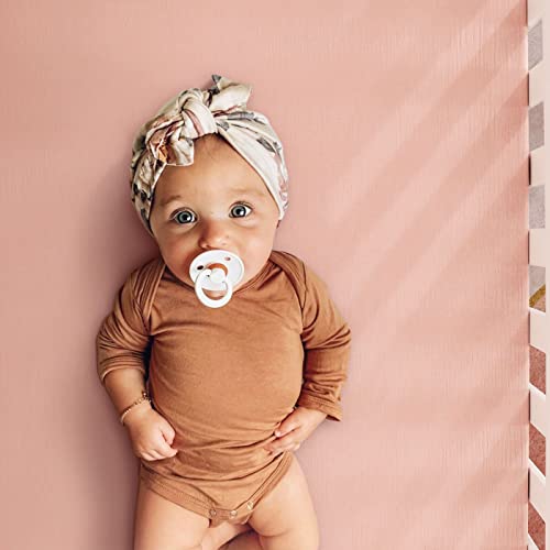 Grssder Soft Muslin Crib Sheet 1 Pack, 100% Cotton Crib Sheets For Girls, Fit Standard Crib Mattresses 52" X 28" Safe And Snug, Blush Pink #TOP2