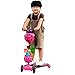 Haojiechunxiang Scooter Scissor Car Bambino Rana Scooter a Due Gambe Bambino a Tre Ruote a 4 Ruote Scooter Baby Swing Car,C