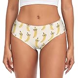 JHKKU Banana Women's Briefs Underwear Soft Breathable Hipster Panties M