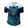 T Shirts for Men UK, Tshirts Men Elegant,Knit Print T-Shirt for Ultimate Breathability and All-Season Everyday Comfort Tee T-Shirts Tops Blue #2