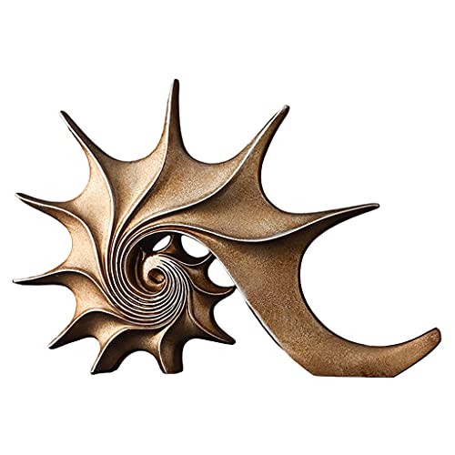Duiaynke Statue de conque en résine, sculpture d'art abstrait pour la maison, la voiture, le bureau, la décoration intérieure et extérieure (43 x 6 x 30...