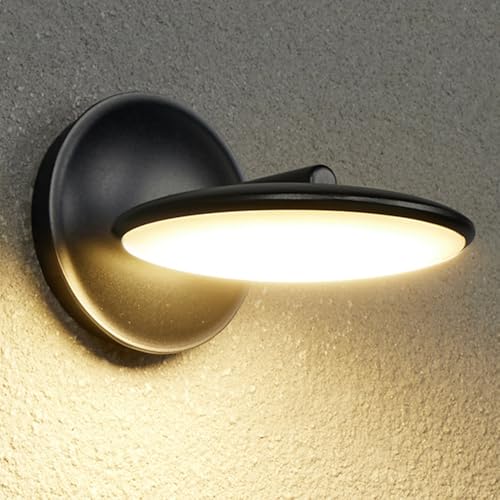 Applique murale LED design noir 3000K pour illuminer votre terrasse