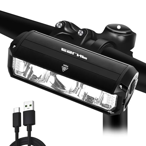 Bike Lights Set USB Rechargeable, 1200LM Super Bright Bike Front Light Flashlight 4 Lighting Modes, Waterproof Bicycle Lights for All Bike Mountain