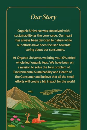 Image of ORGANIC UNIVERSE Premium Organic Lemon and Ginger TeaI Whole Leaf Tea | 20 Pyramid Herbal Tea Bags | Caffeine Free | 100% Organic Certified