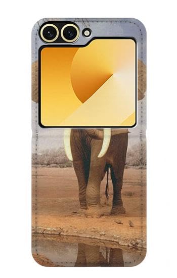 Funda de elefante africano para Samsung Galaxy Z Flip 6 y Flip 7 FE carcasa de tiron