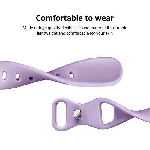 Image of Thin Slim Band Compatible with Apple Watch 38mm 40mm 41mm 42mm 44mm 45mm 46mm 49mm, Replacement Silicone Sport Strap for iWatch Series 11 /10 /9 /8 /7 /6 /5 /4 /3 /2 /1 Ultra SE Women Men, Lavender