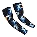 VAFZASC Men Women Fashion UV Arm Sleeves Ice Water Fire Lightning Baseball Ball Cooling Compression Sun Sleeves for Driving Golf Running Sports