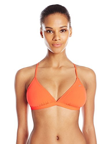 Speedo Women's Endurance Lite Solid Triangle Tie Back Bikini Top