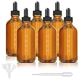 Bumobum 6 Pack, 4 oz Dark Amber Dropper Bottles...