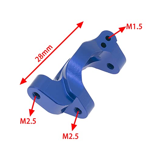 Dkky Auminum Alloy Steering Knuckle C-Hub Rear Axle Mount Sets For 1/18 Latrax Teton Desert Prerunner Replace #7532 7552 (Blue) #TOP3