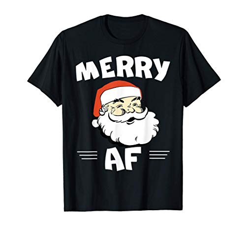 Love Merry Christmas Merry-AF Xmas Cute Santa Team Gift Camiseta