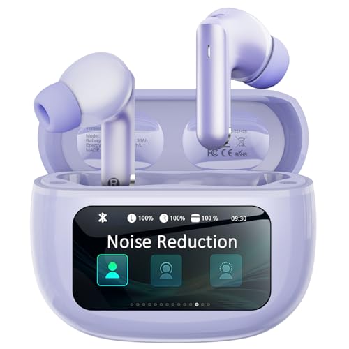 Wireless Earbuds, Ear Buds Active Noise Cancelling with Charging Case, 6.0 Bluetooth Earbuds with AI Clear Calls, 40H Playtime for Sports & Working, Stereo Sound Headphones for iPhone/Android/iPad