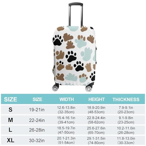 Carry on Luggage Cover Dog Paw Suitcase Covers for Luggages Tsa Approved Travel Luggage Sleeve Protector Elastic Suitcase Protector Anti-Scratch Washable Fits 19-30 Inch Case -XL2