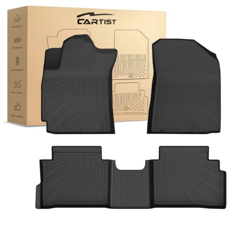 Cartist Floor Mats Custom Fit for Kia Forte 2019-2024 All Weather Floor Liners for Forte Accessories 1st & 2nd Row Heavy Duty TPE Waterproof