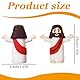 WUSJCOF 4stk Mini Jesus Figur, Klassischer Christus Spielzeug für Kinder, Religiöse Partys, Sonntagsschule, Basteln, Taufgeschenke, Ostereierfüller (3x1,5x3,5cm)