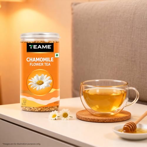 Image of TE-A-ME - Chamomile Tea - 100g (100+ Cups) | Helps in SLEEP & RELAXATION | Herbal - Caffeine Free | Flower Based - Non-Bitter | Chamomile Tea for Sleep