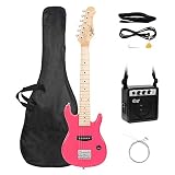 Kant Novice Electric Guitar Flame Shaped HSH Pickup Bag Strap Paddle Rocker Cable Wrench Tool Kit, A