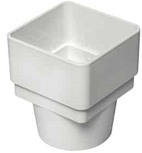 RWSD2WH White Marshall Tufflex Downpipe Adaptor 65mm Square to 68mm Round