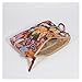 ULTFVPMQR Fashion Embroidered Sequins Clutch Bag for Women Flower Straw Shoulder Crossbody Bags Summer Party Vacation Big Purses(Black)