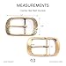 CRAFTMEMORE Western Engraved Metal Belt Buckle Classic Vintage 1.5 Inches Belt Replacement Leather Craft HRBK D281183 (Brass)
