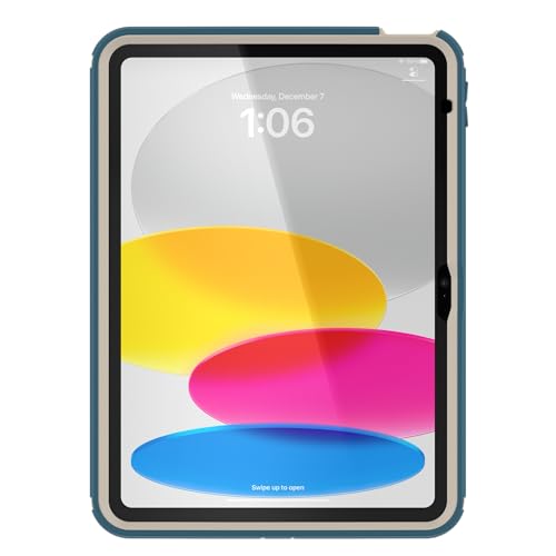 Image of OtterBox Defender Series Case for iPad (A16) & iPad 10th Gen - BAHA Beach (Blue), Rugged, Durable, Multi-Layer Protection, Heavy Duty, Rugged and Protective iPad Case