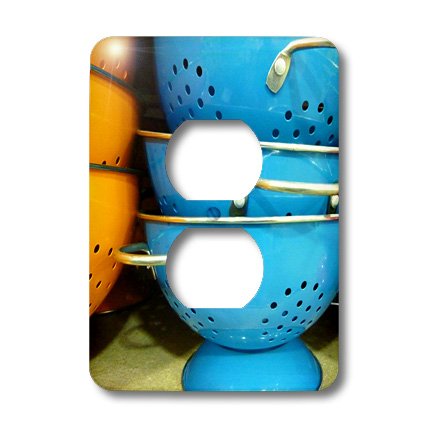 Cache de prise 2 prises bleu 3dRose lsp_17734_6 pour decoration murale - 3