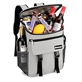 Mochila Térmica Bolsa Bag Cooler Masculino Feminino Refrigerador Marmita Cerveja Gelada Viagem Praia (Cinza)