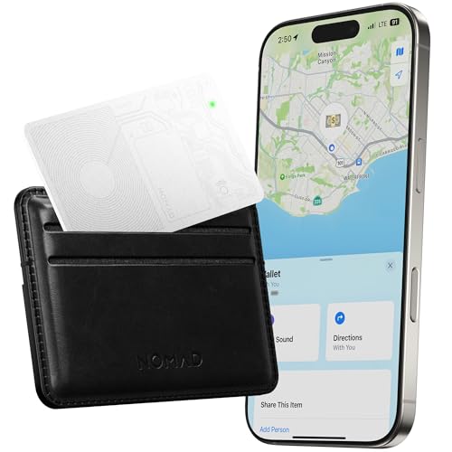 Nomad Tracking Card White Slim Card Tracker with IPX7 Waterproof and Dust Proof - Card Tracker for Wallet & Luggage 5 Months GPS Tracker Long Battery Life Rechargeable Compatible with iOS Only