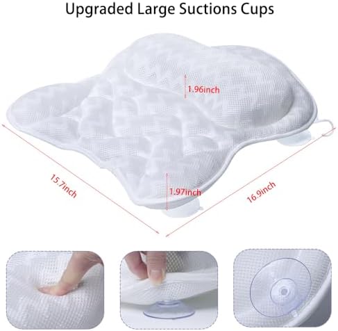 Bath Pillow for Bathtub Neck and Back Support - Comfortable