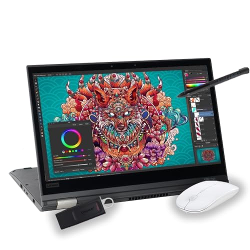 Lenovo, Pc portatile x380 YOGA i5, Notebook Con Display TOUCHSCREEN HD da 13.3', Ram 8Gb, SSD 256GB, Win 10 pro + OFFICE 365,Garanzia Italiana (Ricondizionato) MOUSE + PENDRIVE 60 gb