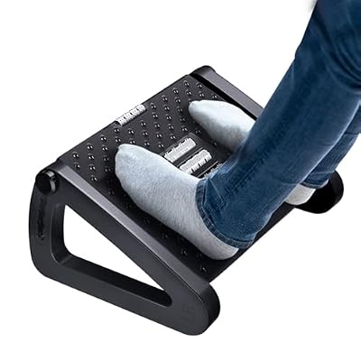 ZLMHYYM Foot Rest for Under Desk at Work, Six Heights Adjustable Foot Stool