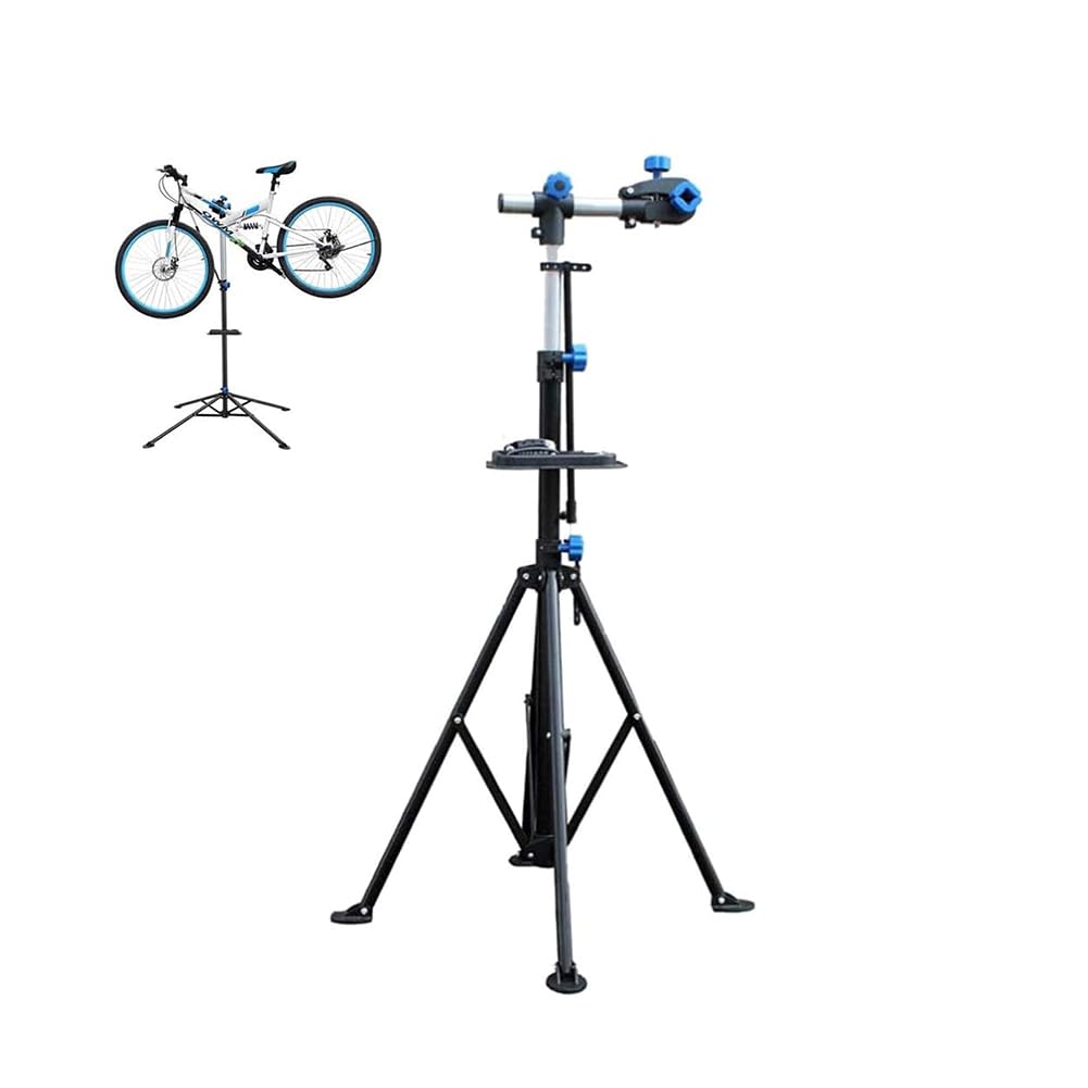 KK-GAL Portable Bike Repair Stand, Bicycle Stand Maintenance Workstand, Clamp Workbench Work Stands for Bicycle, Height Adjustable, Foldable Mechanic Repair Rack, Professional E Bike Repair Stand