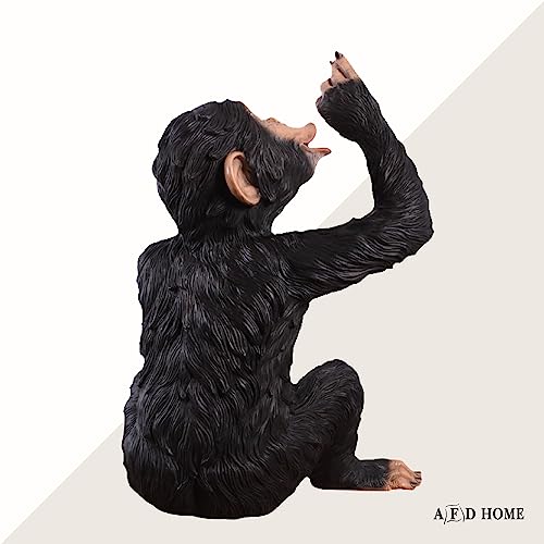 AFD Home Boozy Chimp Bottle Holder, Unique Wine Decor, Funny Chimp Statue, 19 Inches x 16.5 Inches x 27 Inches