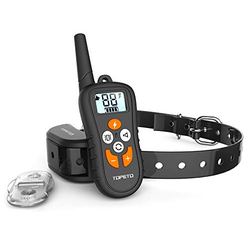 Dog Training Collar - Rechargeable IPX7 Waterproof Training Collar for Dogs with 3 Training Modes (Beep, Vibration and Shock), Up to 350 Yards Remote Range for Small Medium Large Dogs