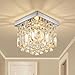 Moooni Hallway Crystal Chandelier 1 - Light W8" Mini Modern Square Flush Mount Ceiling Light Fixture