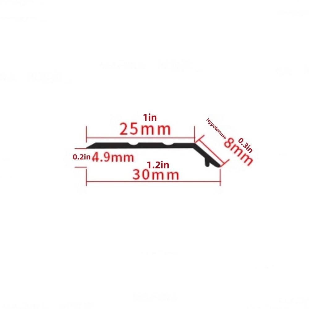 Bande de Transition pour seuil, 91 cm (36 po), Bande de Transition pour seuil de Porte en Aluminium, Rampe de seuil, réducteur pour Porte/Tapis/carrelage/seuil, cannelure Extra Large (Marron, Largeur