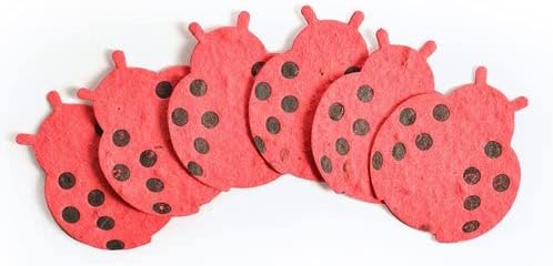Eco- Friendly Party Bag Fillers. Plastic Free- Party Favours. Seeded Paper Shapes. Plantable seed paper Wildflowers. Craft Paper with Wildflower Seed Mix (Save The Minibeasts) - Image 3
