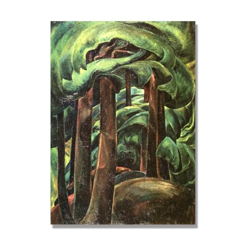 Tableau Abstrait Emily Carr pour Rénover un Mur Vide Impression sur Toile 50x70cm