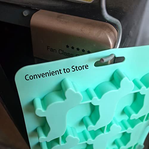 Scivokaval Dachshund Dog Shaped Silicone Ice Cube Mold And Tray For Drink Ice Maker Candy Chocolate Biscuit Fondant Cupcake Cake Decoration Baking Mold Birthday Baby Shower Party Gift 1 Pcs Green #TOP3