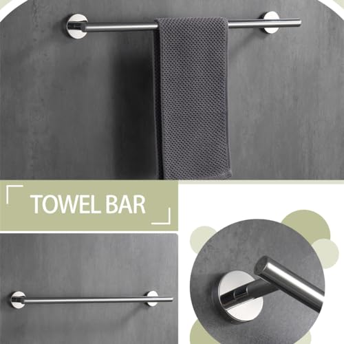Support mural porte-serviettes or brossé avec kit accessoires complet