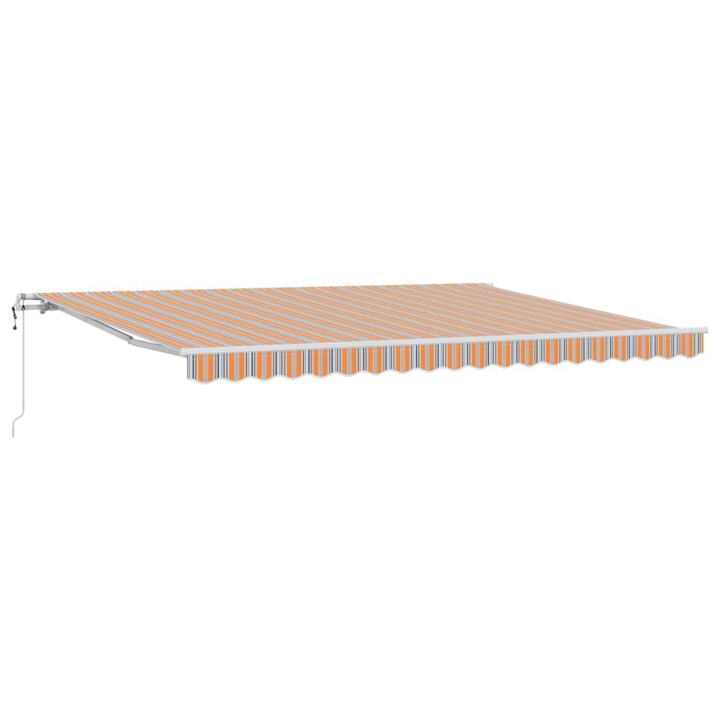 Toldo para balcón y terraza, 450 x 300 cm, multicolor, tela retráctil manual, protección solar exterior, diseño moderno para jardín y patio