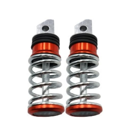 Repose-Pieds Arrière pour Moto en Aluminium 113 x 31 mm avec Pédales à Ressort Trou 8 mm